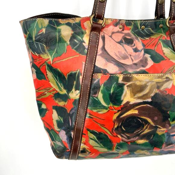 Patricia Nash women’s floral leather large  tote computer bag - Picture 6 of 16